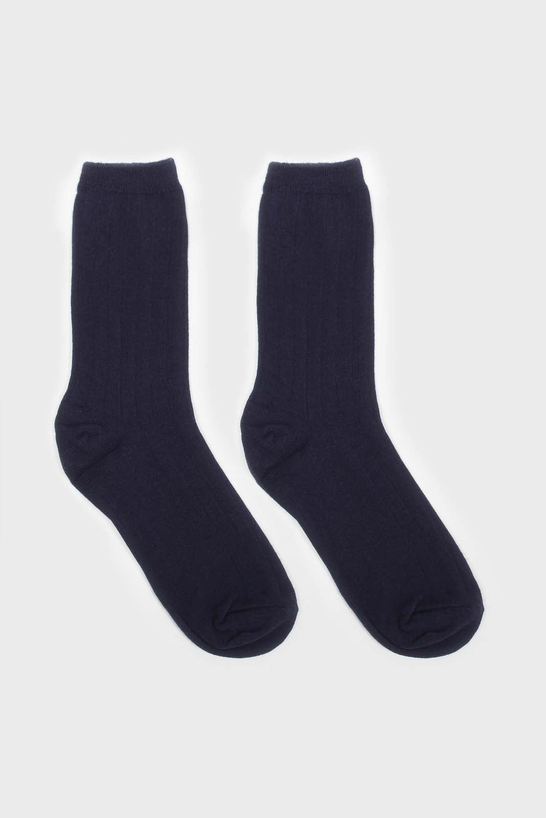 Navy giant rib socks