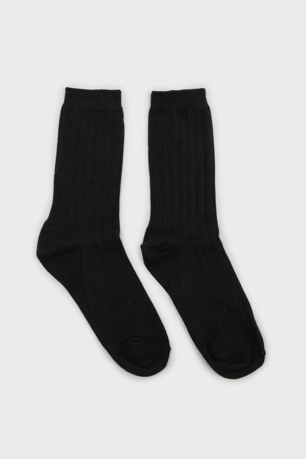 Black giant rib socks