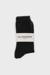 Black giant rib socks