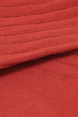 Orange giant rib socks
