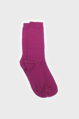 Purple giant rib socks