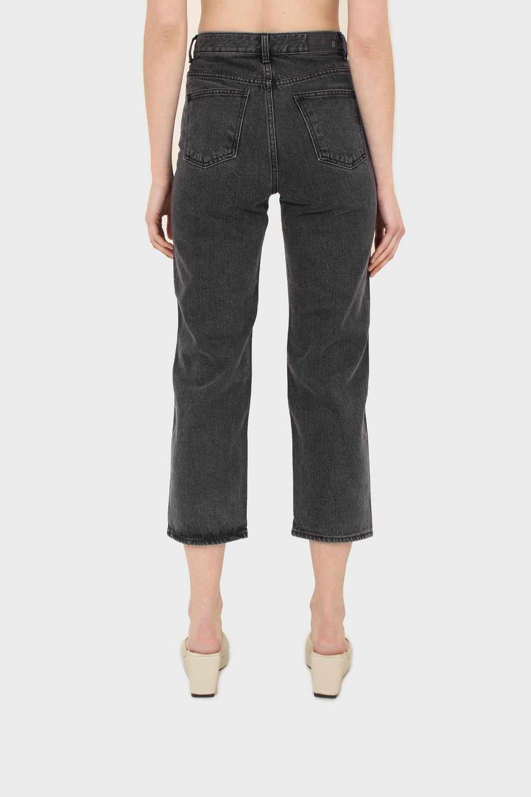 Washed black loose fit jeans - 5128