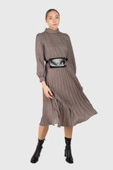 Black vegan leather pouch belt bag