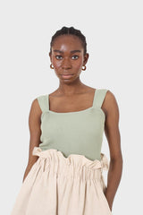 Beige belted wide leg linen shorts