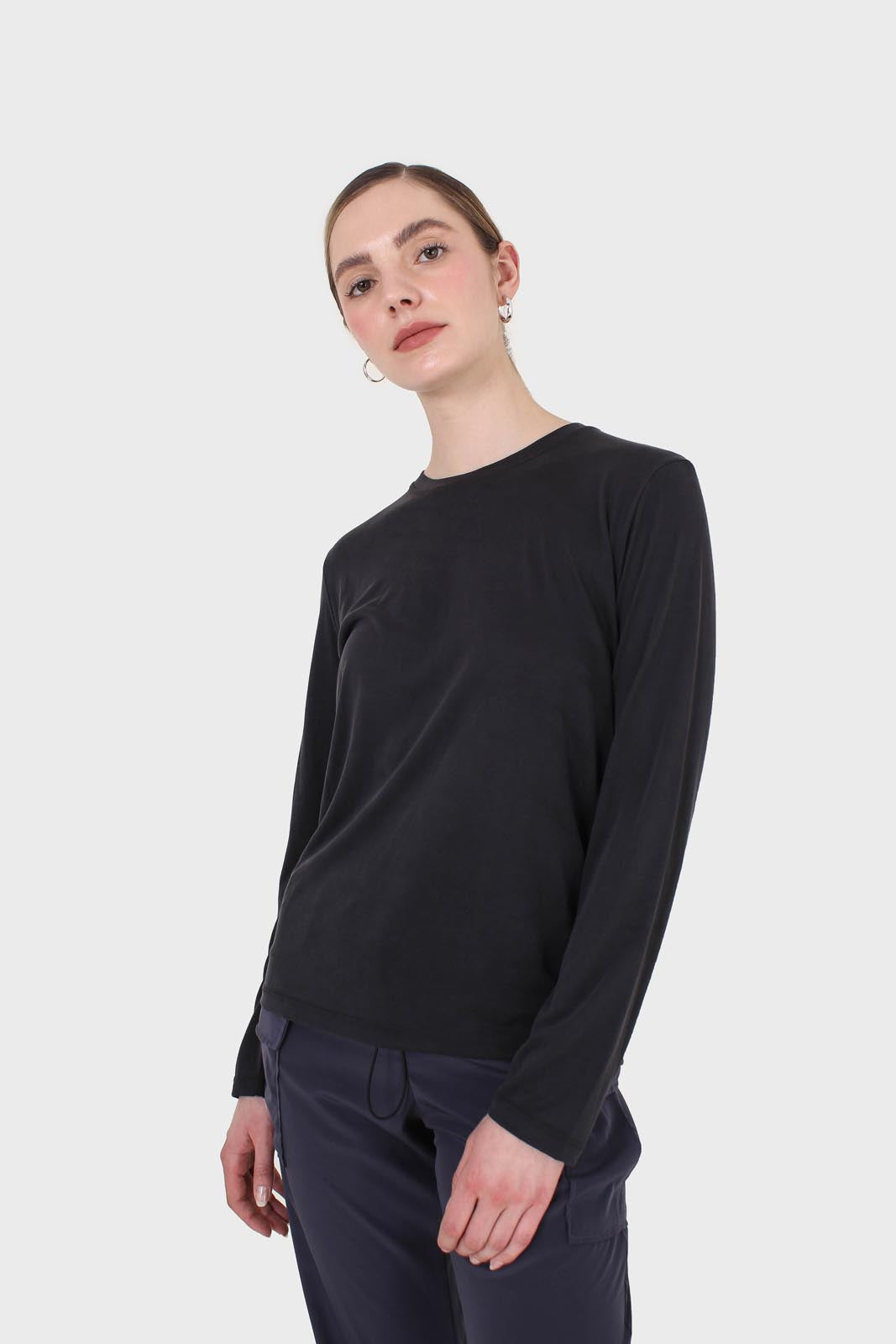 Black high neck perfect long sleeved tee