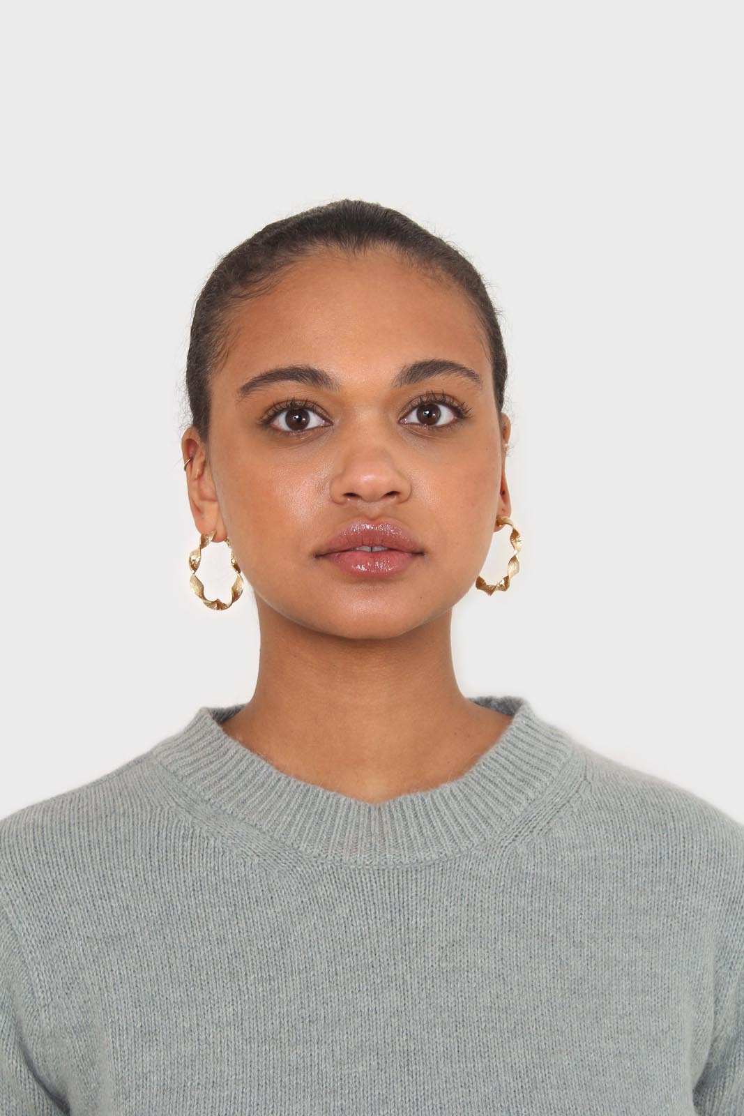 Mint angora crew neck jumper