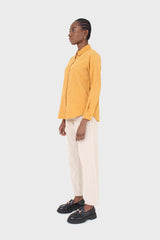 Mustard simple corduroy shirt