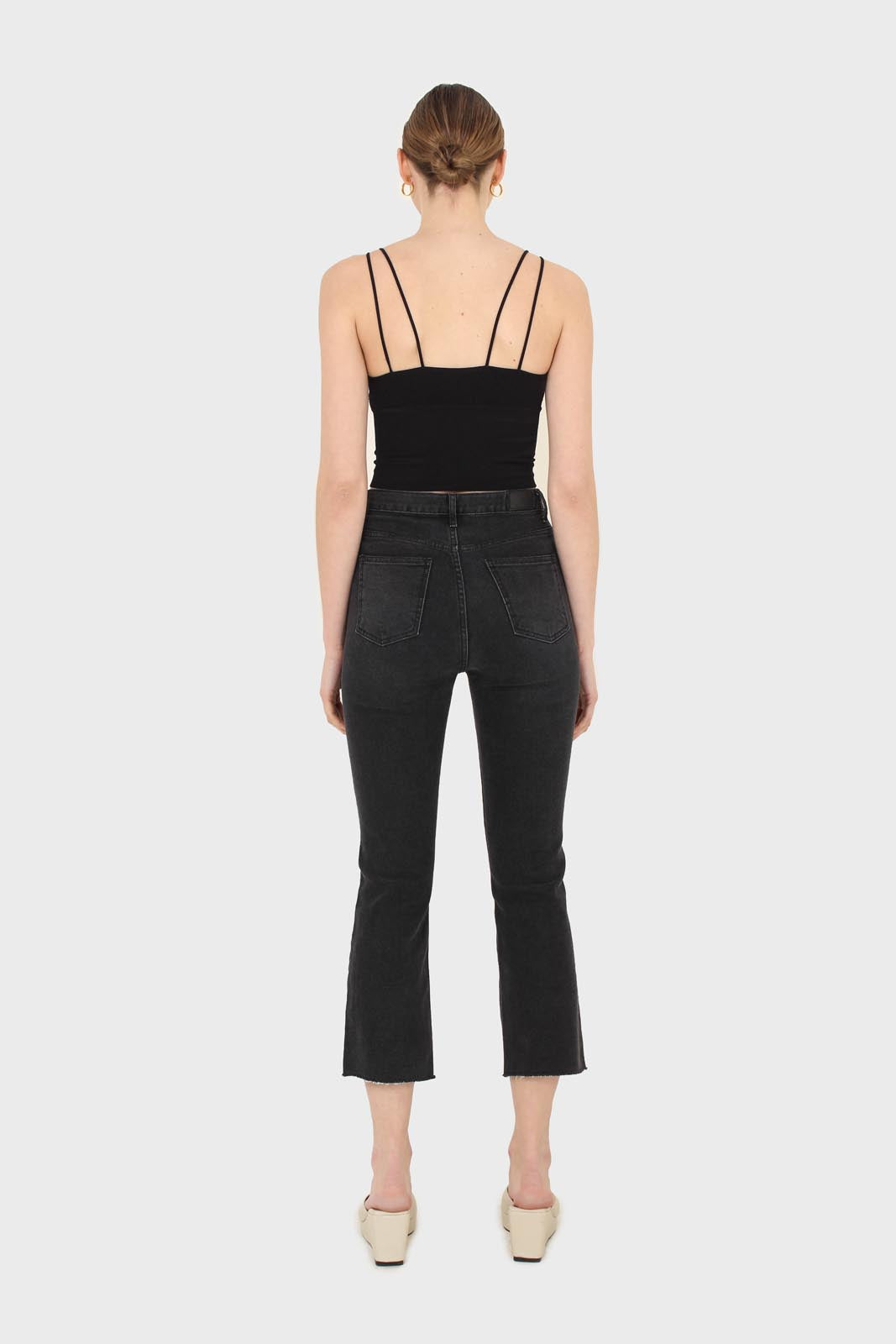 Washed black boot cut jeans - 3262