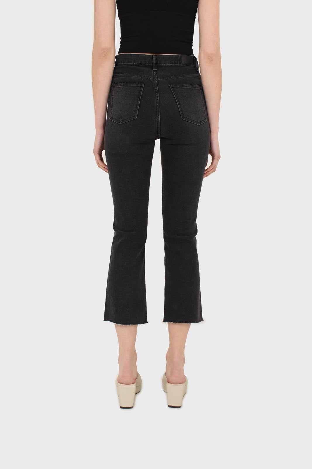 Washed black boot cut jeans - 3262