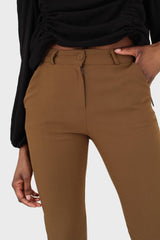 Mustard classic suit trousers