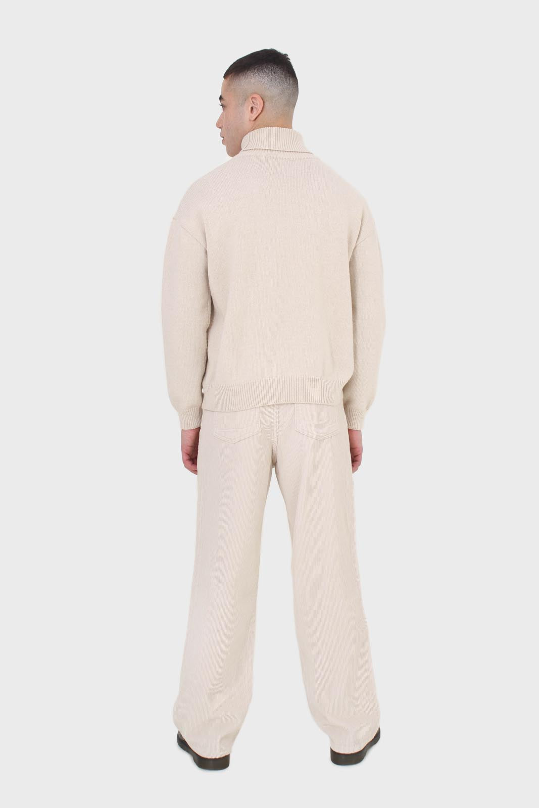 Ivory oversized wool turtleneck jumper