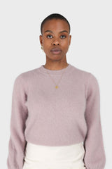 Cocoa balloon sleeve angora jumper