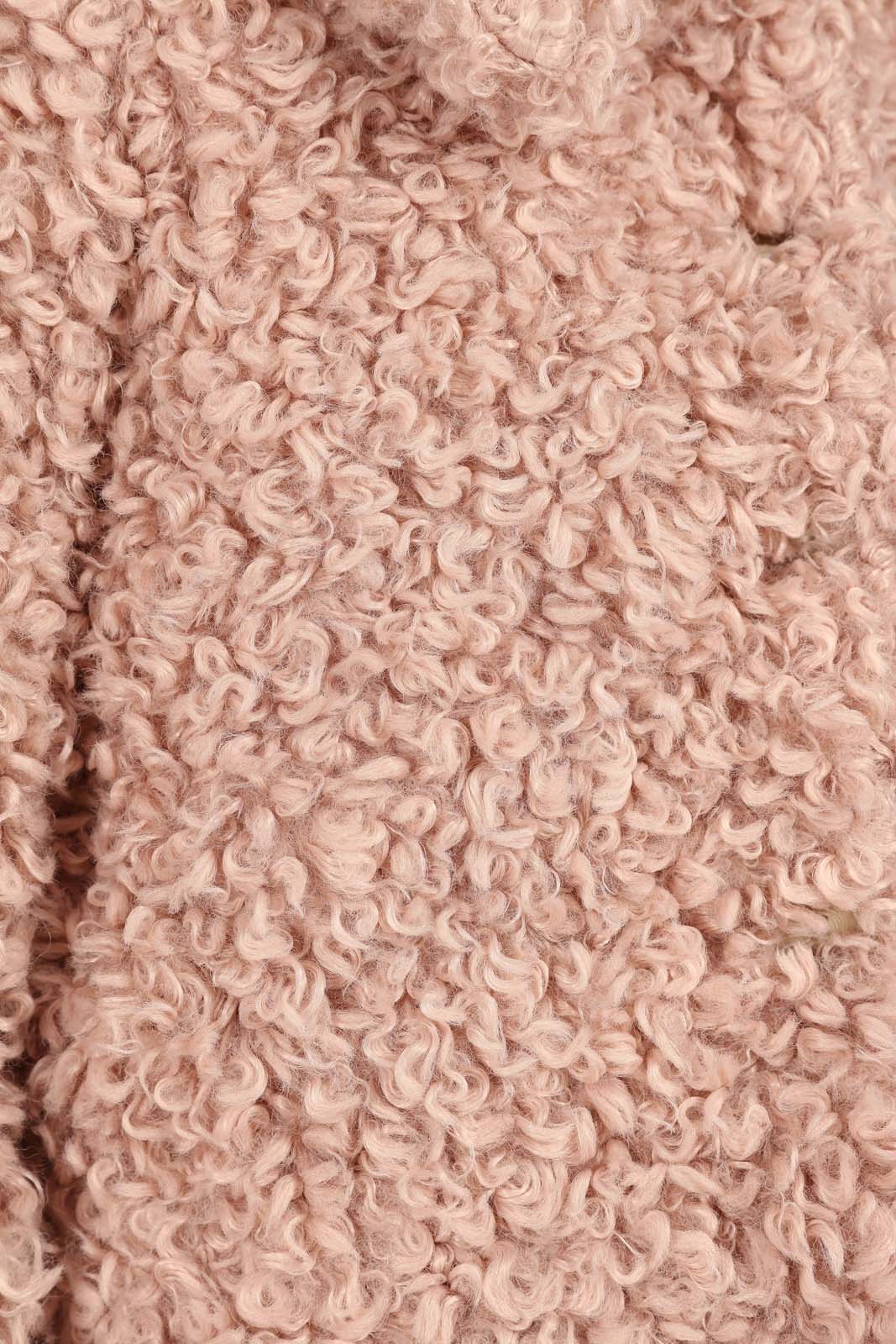 Pale pink poodle fur jacket