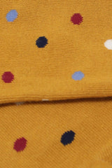 Yellow rainbow polka dots socks