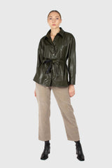 Beige micro corduroy loose fit trousers - 2314