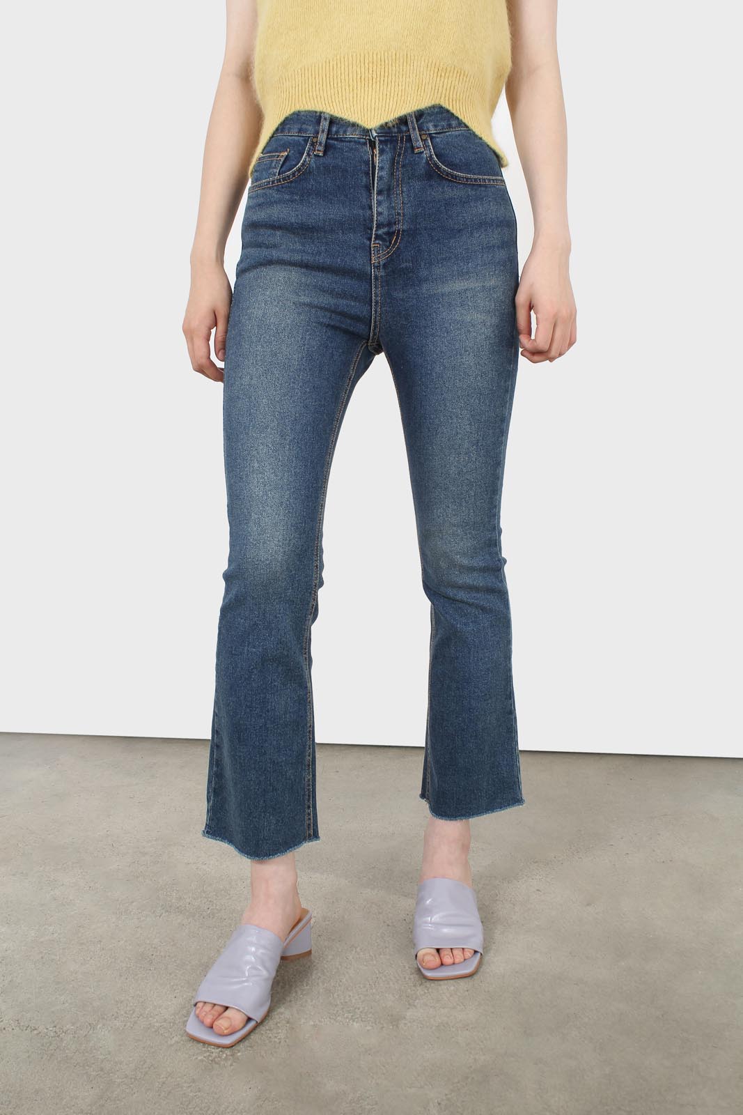 Washed blue boot cut jeans - 3262
