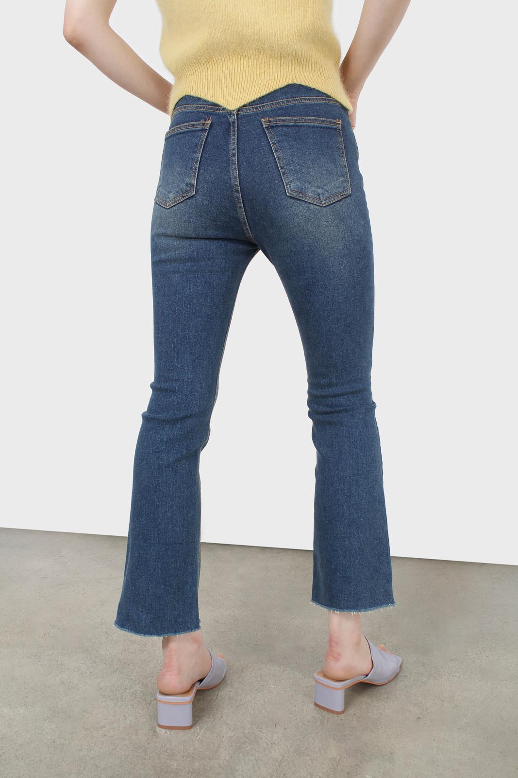 Washed blue boot cut jeans - 3262