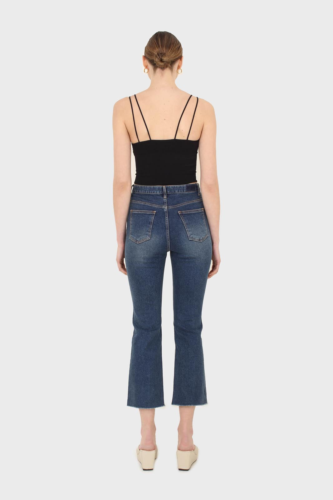 Washed blue boot cut jeans - 3263