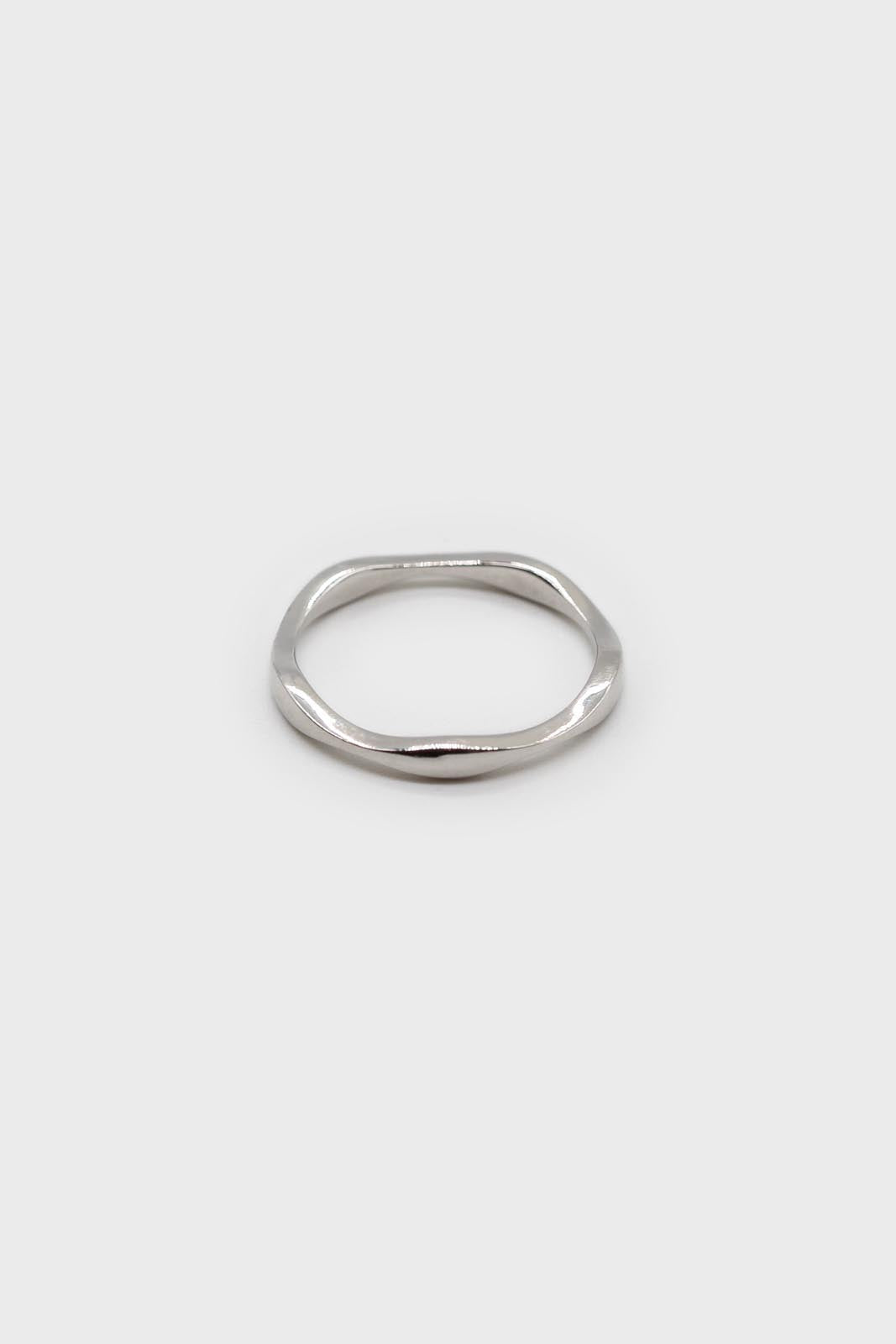 Silver waves ring