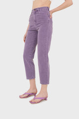 Washed violet mom jeans - 209