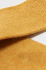 Yellow smooth wool long socks