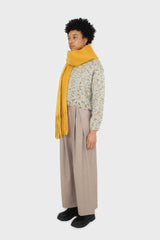 Beige herringbone smart tailored trousers