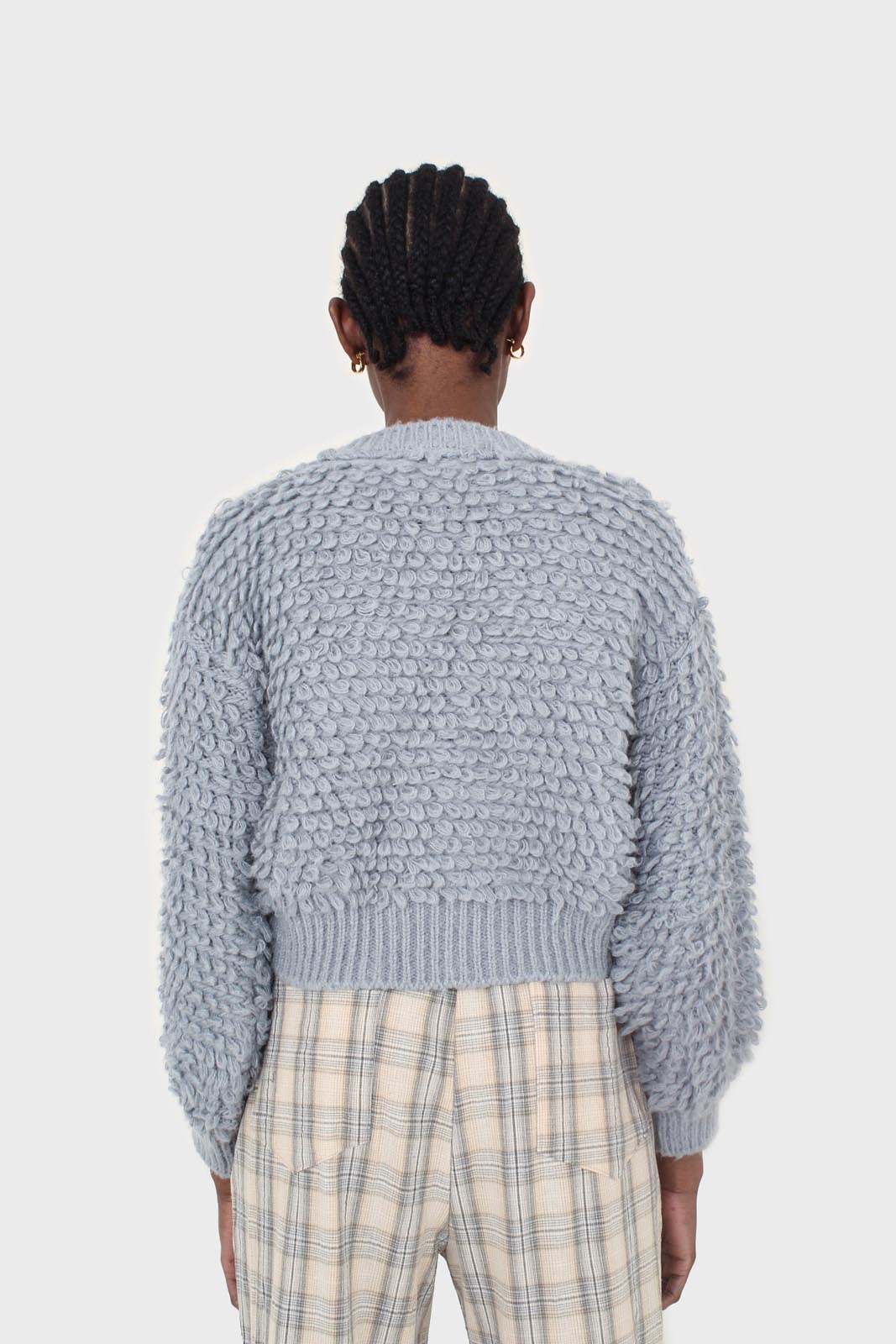Light blue loopy jumper