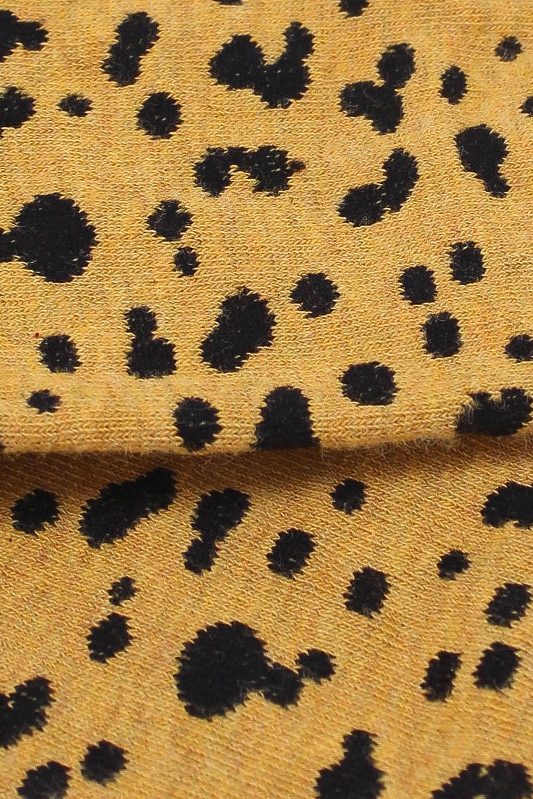Yellow and black leopard socks