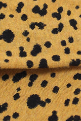 Yellow and black leopard socks