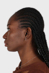 Silver twig earrings