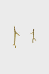 Gold twig earrings