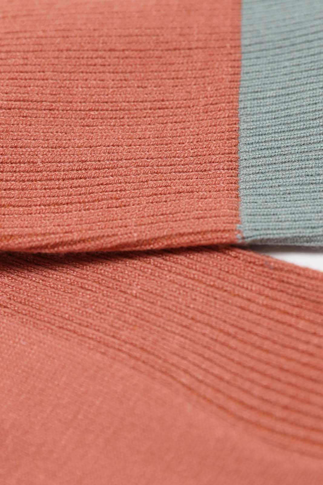 Pink and mint colorblock long socks