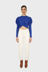 Cobalt twist front long sleeved top