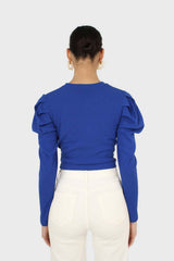 Cobalt twist front long sleeved top