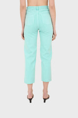 Washed mint mom jeans - 209
