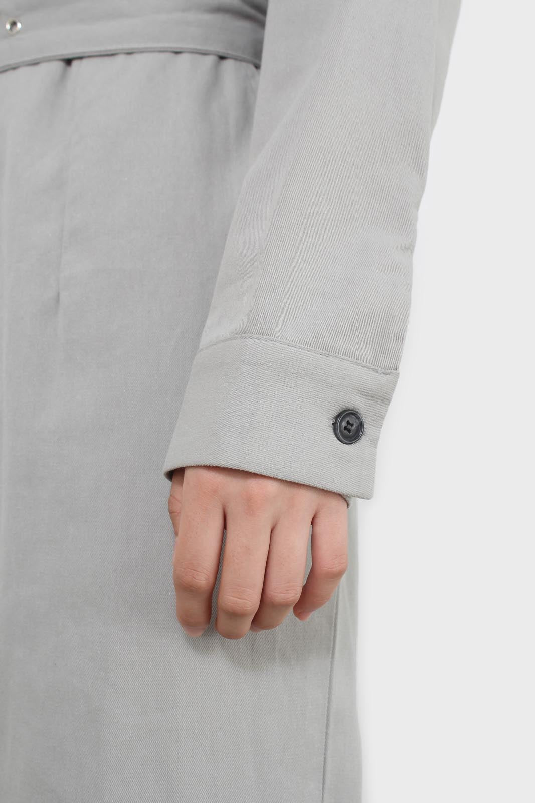 Grey patch pocket belted boilersuit