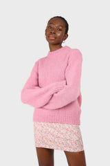 Pink ditsy floral print mini skirt