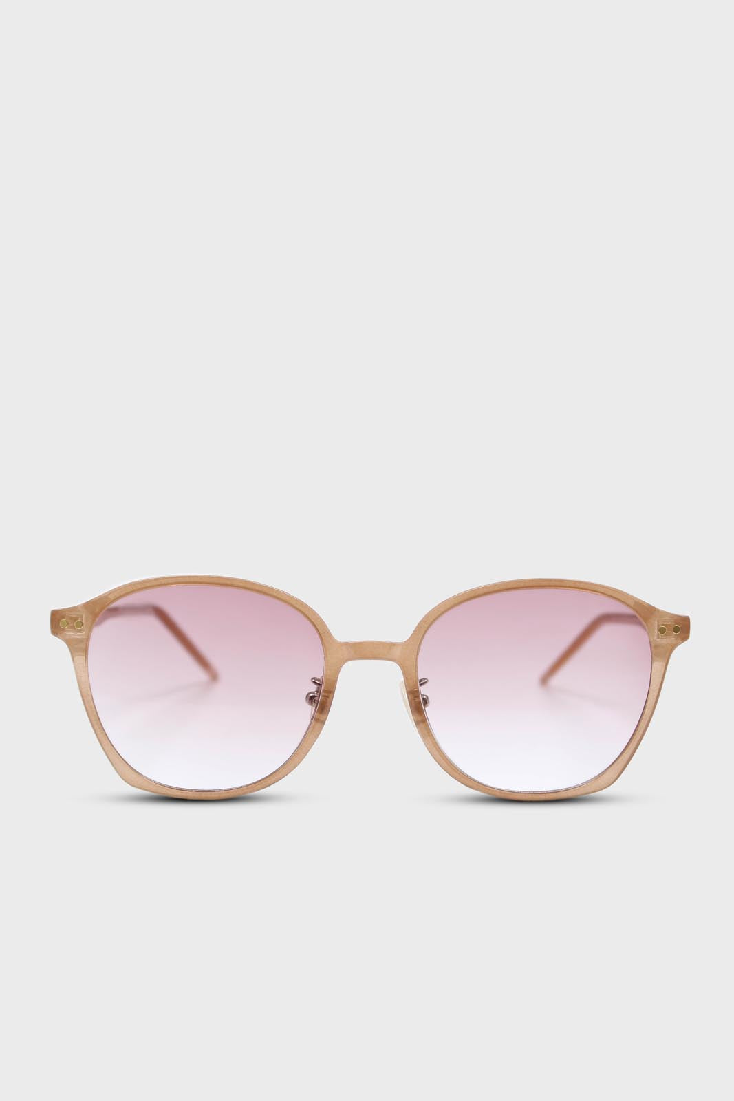 Beige perspex frame classic sunglasses