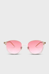 Pink perspex frame classic sunglasses