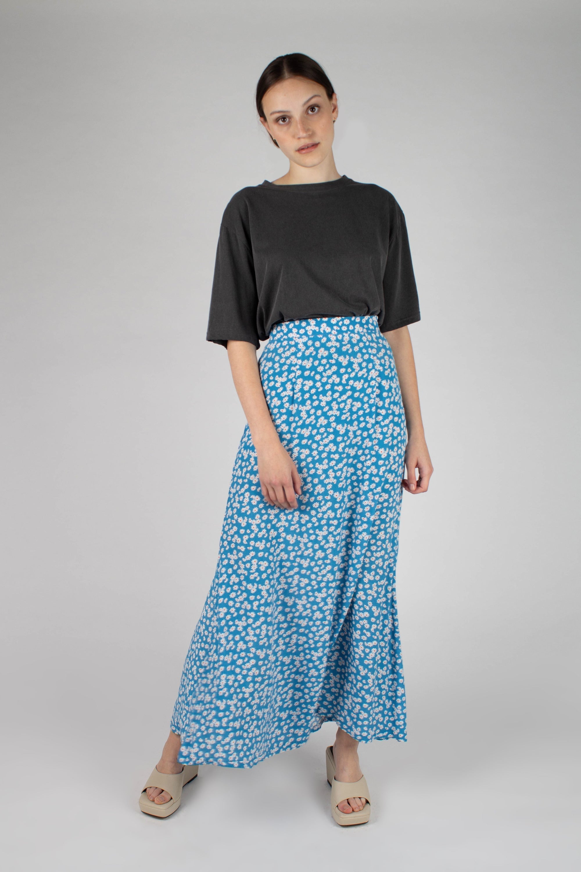 Charcoal loose fit t-shirt - set