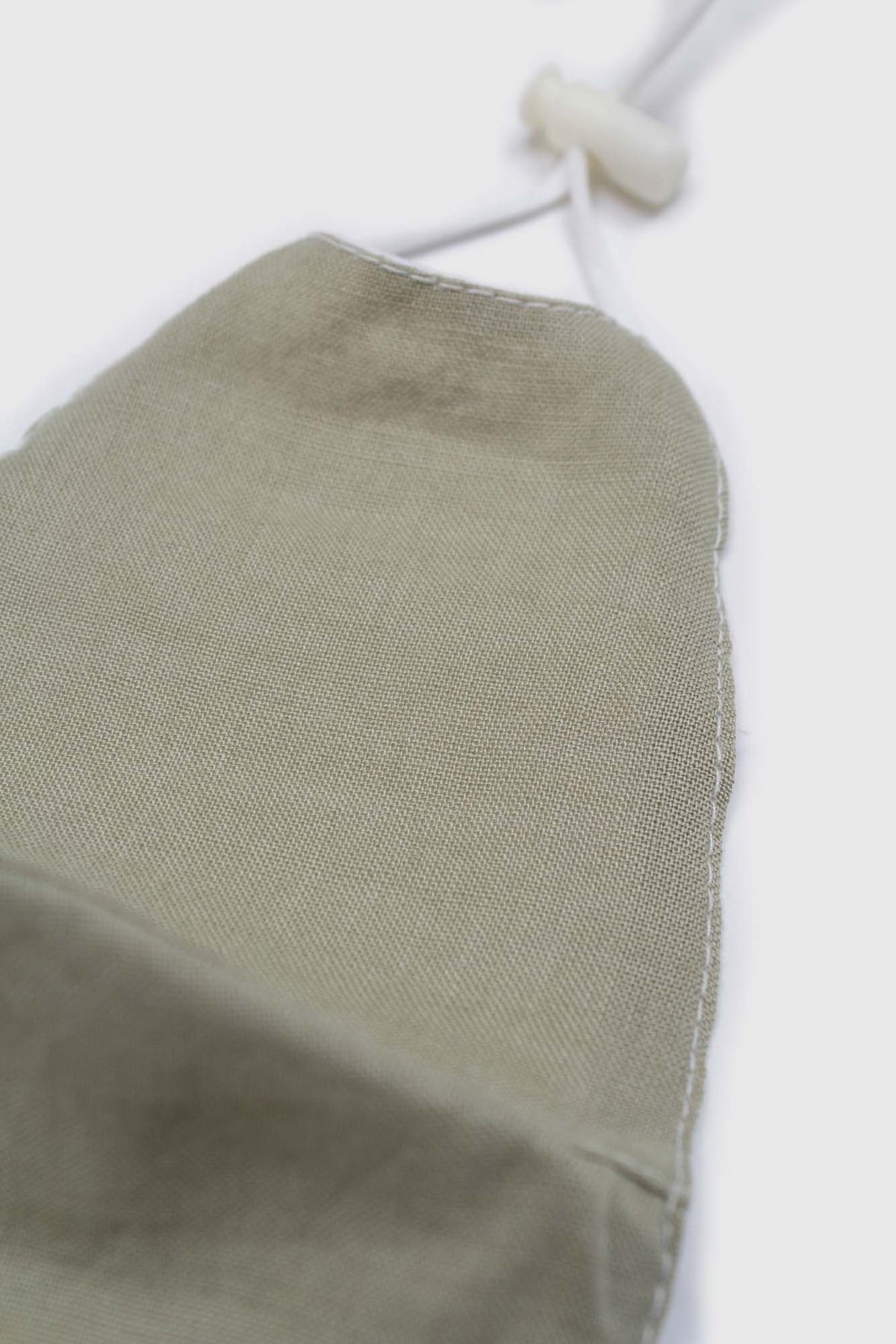 Khaki pure linen face mask