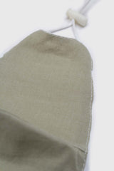 Khaki pure linen face mask
