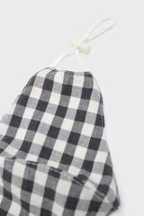 Black gingham face mask