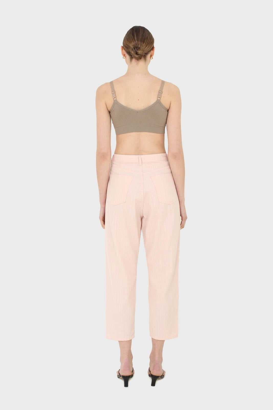 Pale pink loose fit boyfriend jeans - 3676
