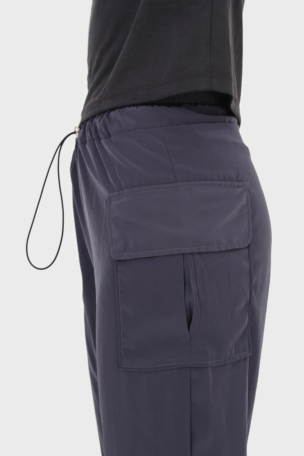 Charcoal silky jogging trousers