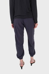 Charcoal silky jogging trousers