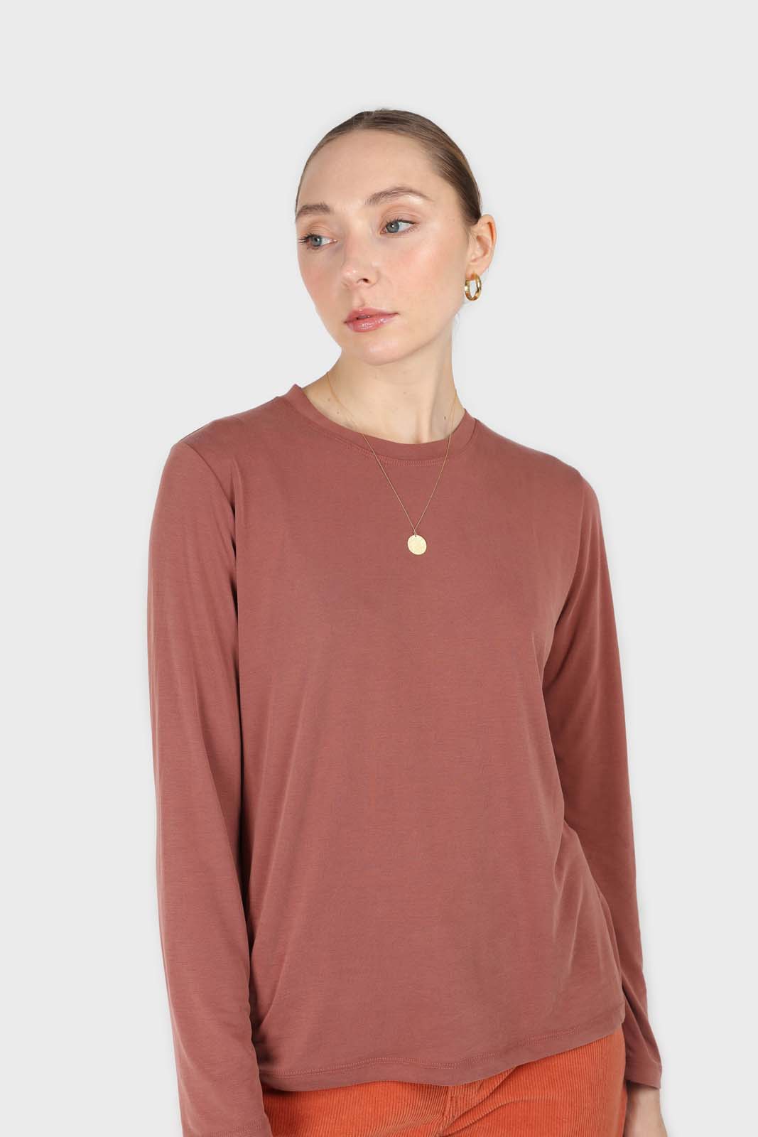 Rust high neck perfect long sleeved tee