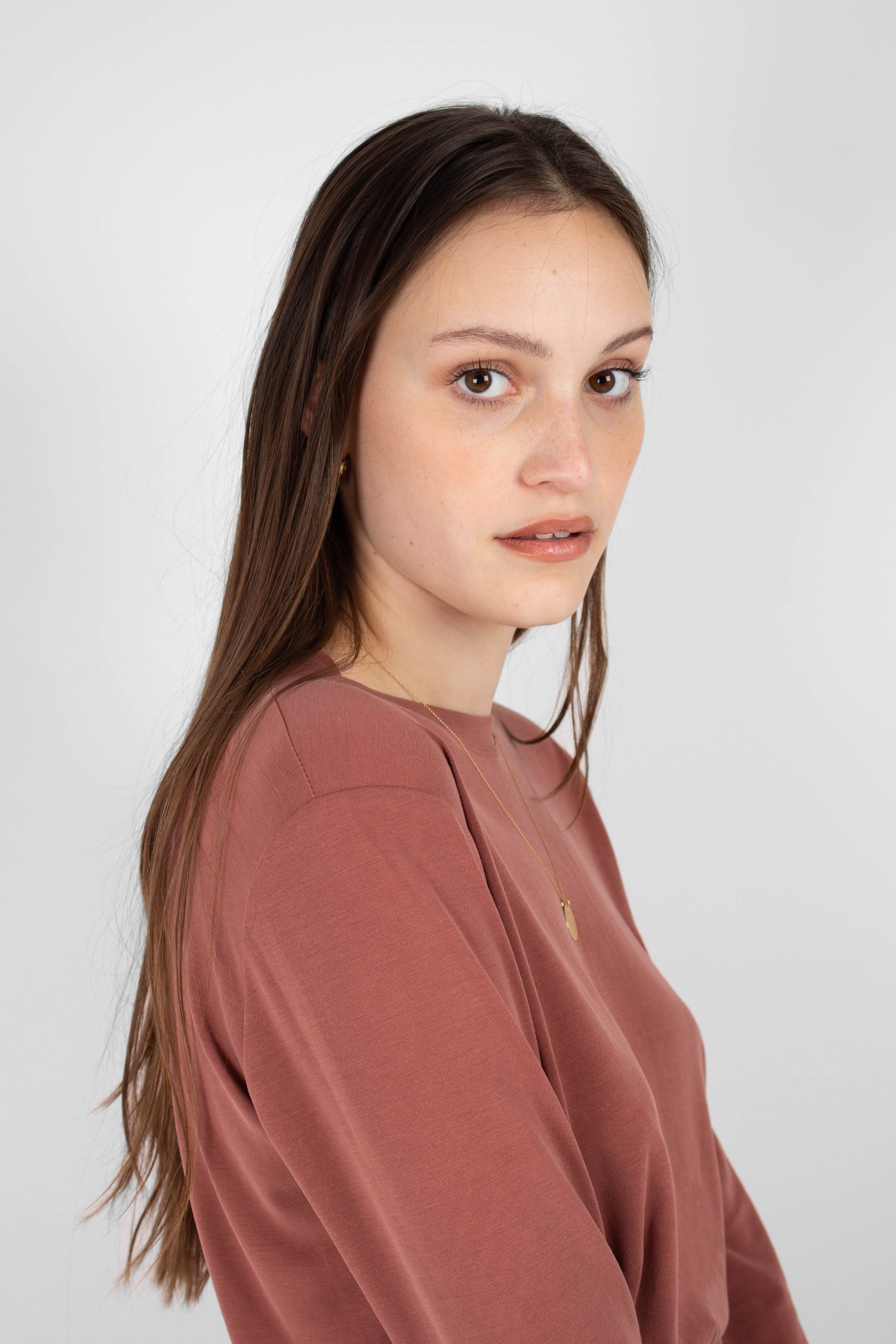 Rust high neck perfect long sleeved tee