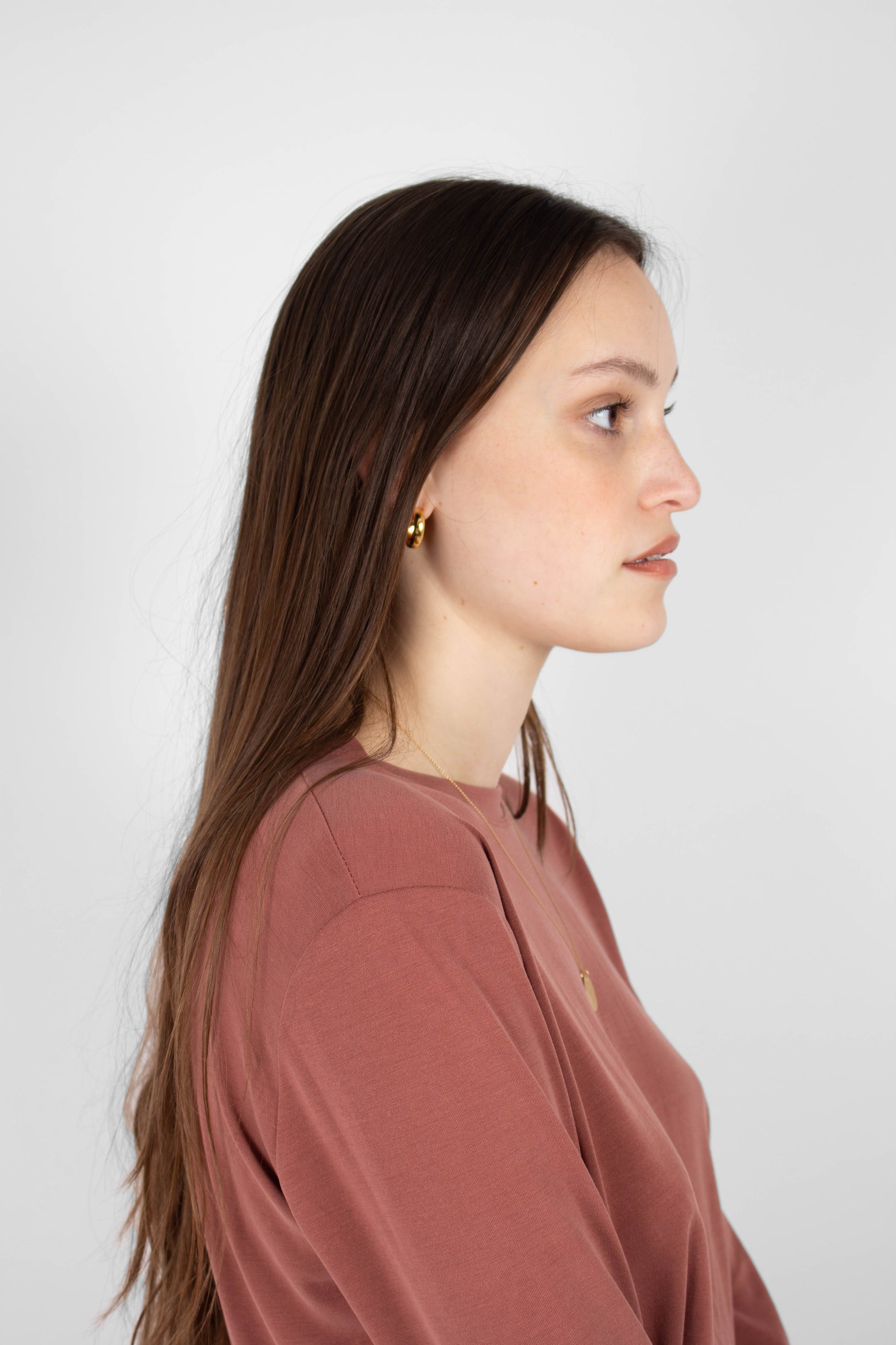 Rust high neck perfect long sleeved tee
