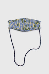 Navy and white face mask holder